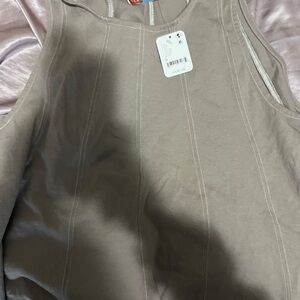 Women's Tan Sleeveless Top